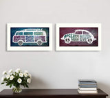 Set Of Two Retro White Framed Print Wall Art - Homeroots - Flyclothing LLC