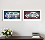 Set Of Two Retro White Framed Print Wall Art - Homeroots - Flyclothing LLC