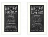 Set Of Two Family Recipe White Framed Print Wall Art - Homeroots - Flyclothing LLC