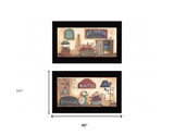 Set Of Two Bath 1 Black Framed Print Bathroom Wall Art - Homeroots - Flyclothing LLC