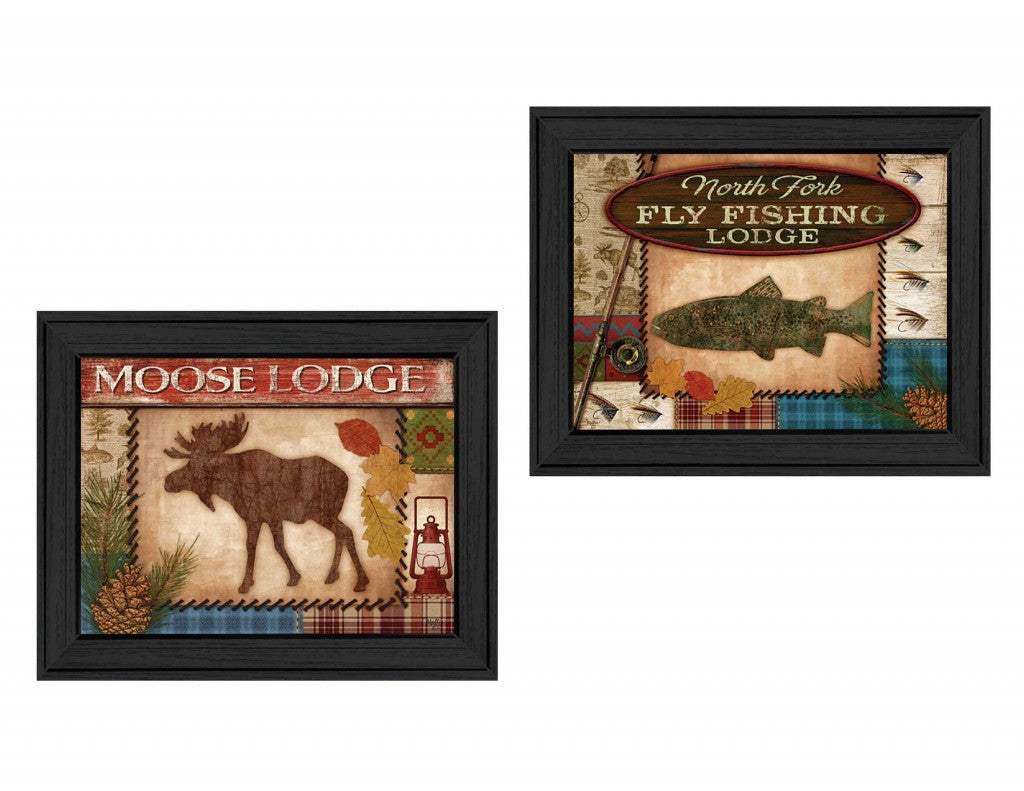 Set Of Two Lodge I Black Framed Print Wall Art - Homeroots - Flyclothing LLC