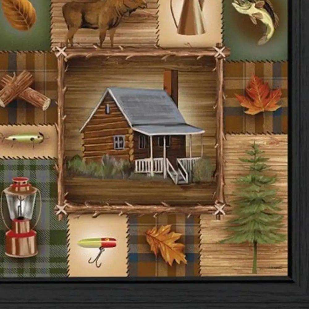 Set Of Two Up North Black Framed Print Wall Art - Homeroots - Flyclothing LLC