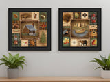 Set Of Two Up North Black Framed Print Wall Art - Homeroots
