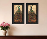 Set Of Two Peacock 2 Black Framed Print Wall Art - Homeroots - Flyclothing LLC
