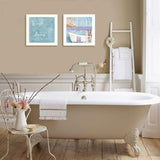 Set Of Two Wash White Framed Print Bathroom Wall Art - Homeroots - Flyclothing LLC