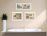 Set Of Three Garden Bath 1 White Framed Print Bathroom Wall Art - Homeroots - Flyclothing LLC