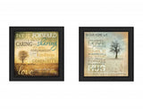 Set Of Two Meaning 2 Black Framed Print Wall Art - Homeroots - Flyclothing LLC