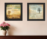 Set Of Two Meaning 2 Black Framed Print Wall Art - Homeroots - Flyclothing LLC