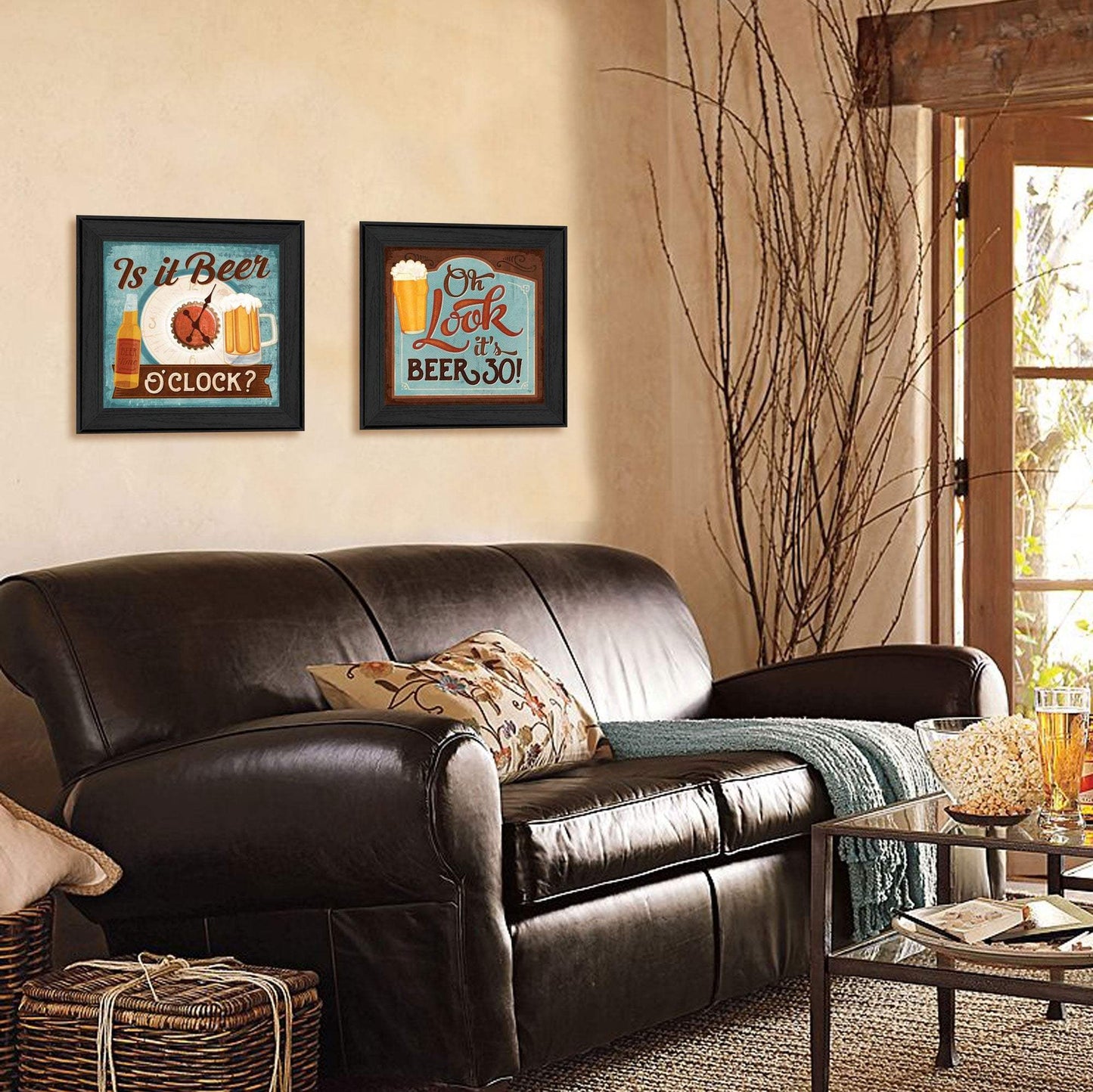 Set Of Two Pumpkin Patch Black Framed Print Wall Art - Homeroots - Flyclothing LLC