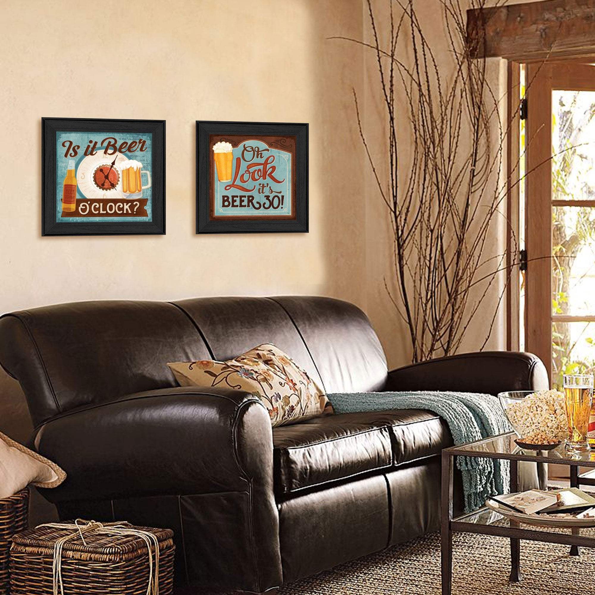 Set Of Two Pumpkin Patch Black Framed Print Wall Art - Homeroots - Flyclothing LLC