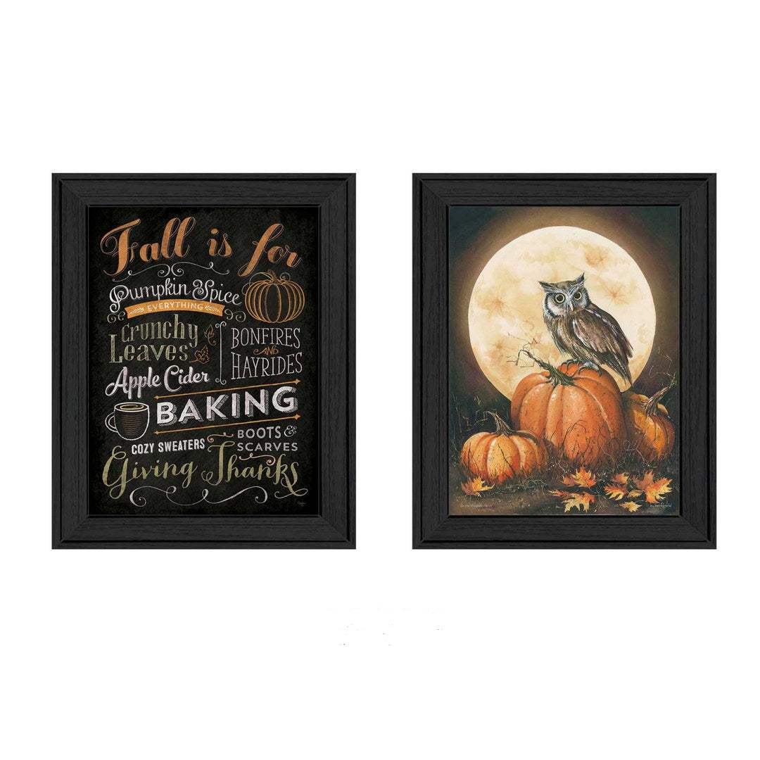 Set Of Two Pumpkin Patch Black Framed Print Wall Art - Homeroots - Flyclothing LLC