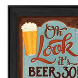 Set Of Two Beer Oclock Black Framed Print Wall Art - Homeroots - Flyclothing LLC