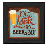 Set Of Two Beer Oclock Black Framed Print Wall Art - Homeroots - Flyclothing LLC