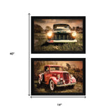 Set Of Two Vintage Trucks Black Framed Print Wall Art - Homeroots - Flyclothing LLC