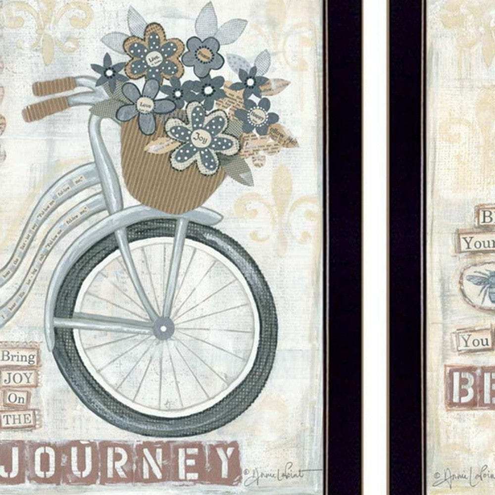Set Of Two Beautiful Journey Black Framed Print Wall Art - Homeroots - Flyclothing LLC
