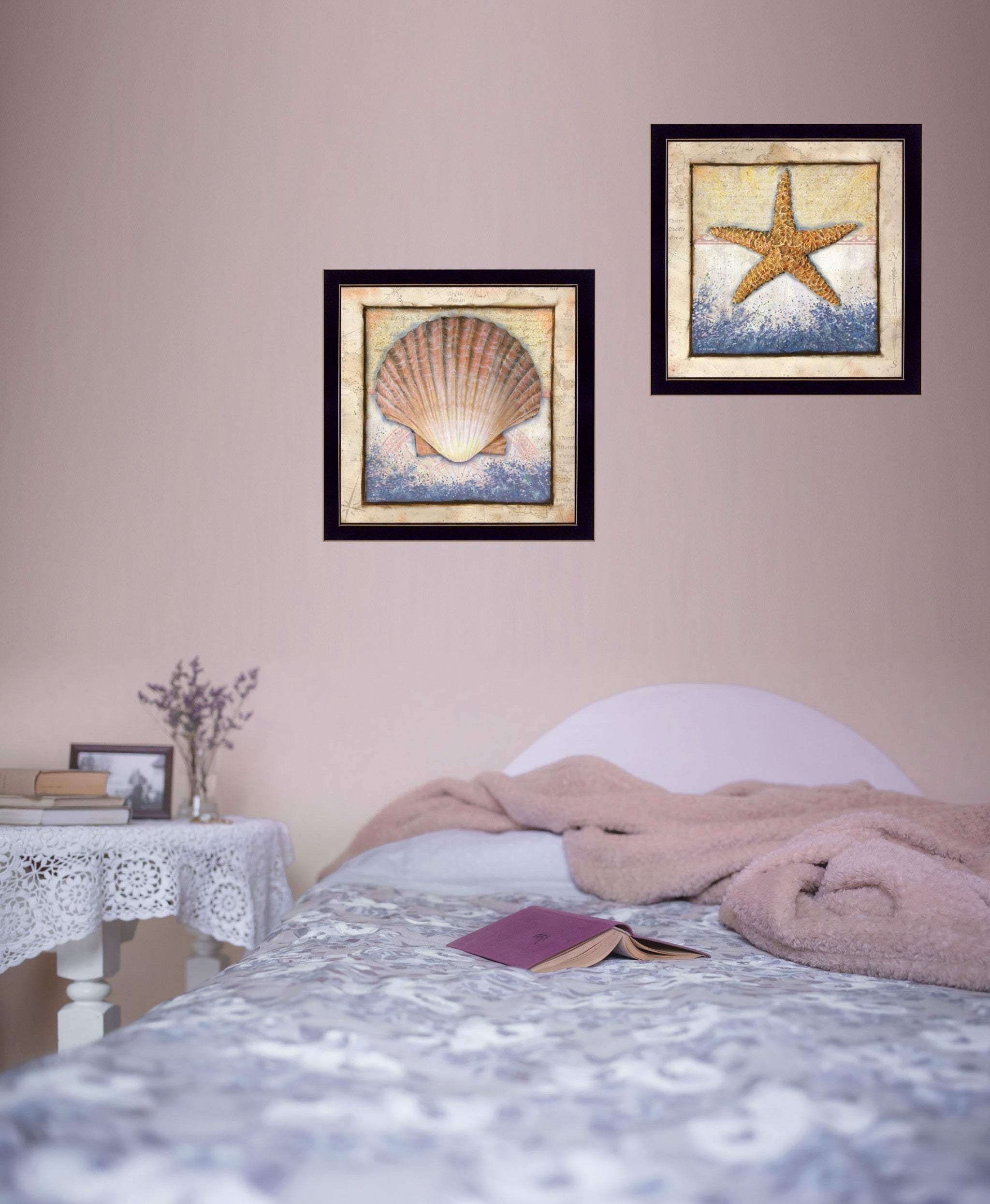 Set Of Two Sea Journey Black Framed Print Wall Art - Homeroots - Flyclothing LLC