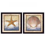 Set Of Two Sea Journey Black Framed Print Wall Art - Homeroots