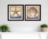 Set Of Two Sea Journey Black Framed Print Wall Art - Homeroots - Flyclothing LLC
