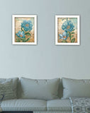 Set Of Two Paris Floral Postcard White Framed Print Wall Art - Homeroots - Flyclothing LLC