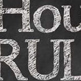 Set Of Two Family and House Rules Black Framed Print Wall Art - Homeroots - Flyclothing LLC