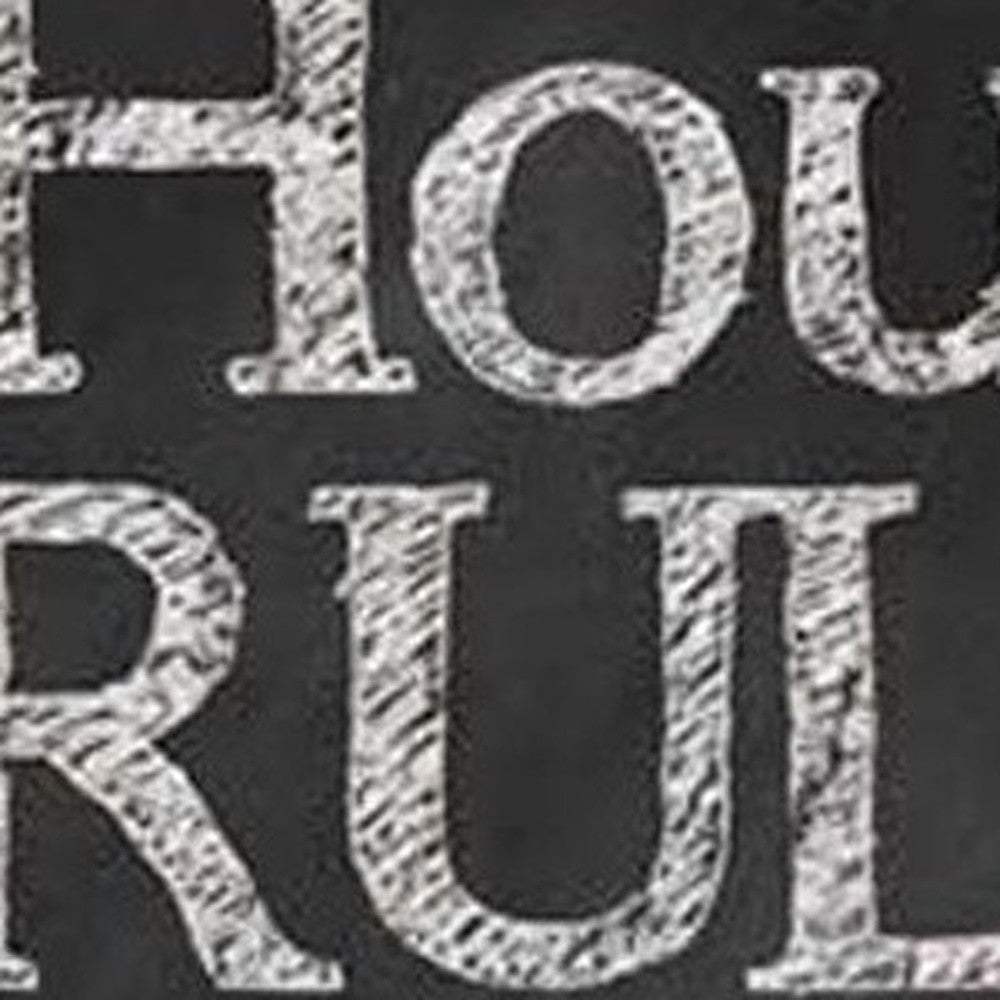Set Of Two Family and House Rules Black Framed Print Wall Art - Homeroots - Flyclothing LLC