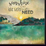 Set Of Two The Lake is Calling Black Framed Print Wall Art - Homeroots - Flyclothing LLC