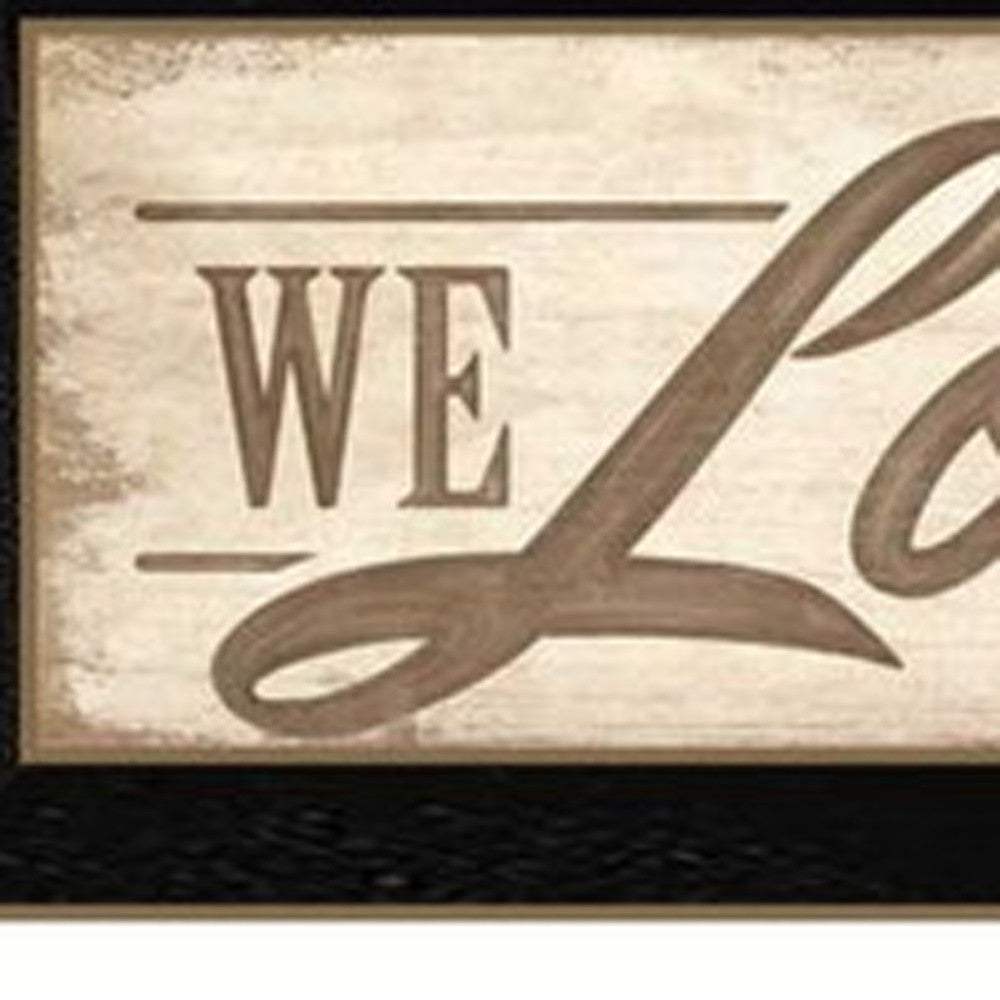 Set Of Two Love Family and Friends Black Framed Print Wall Art - Homeroots - Flyclothing LLC