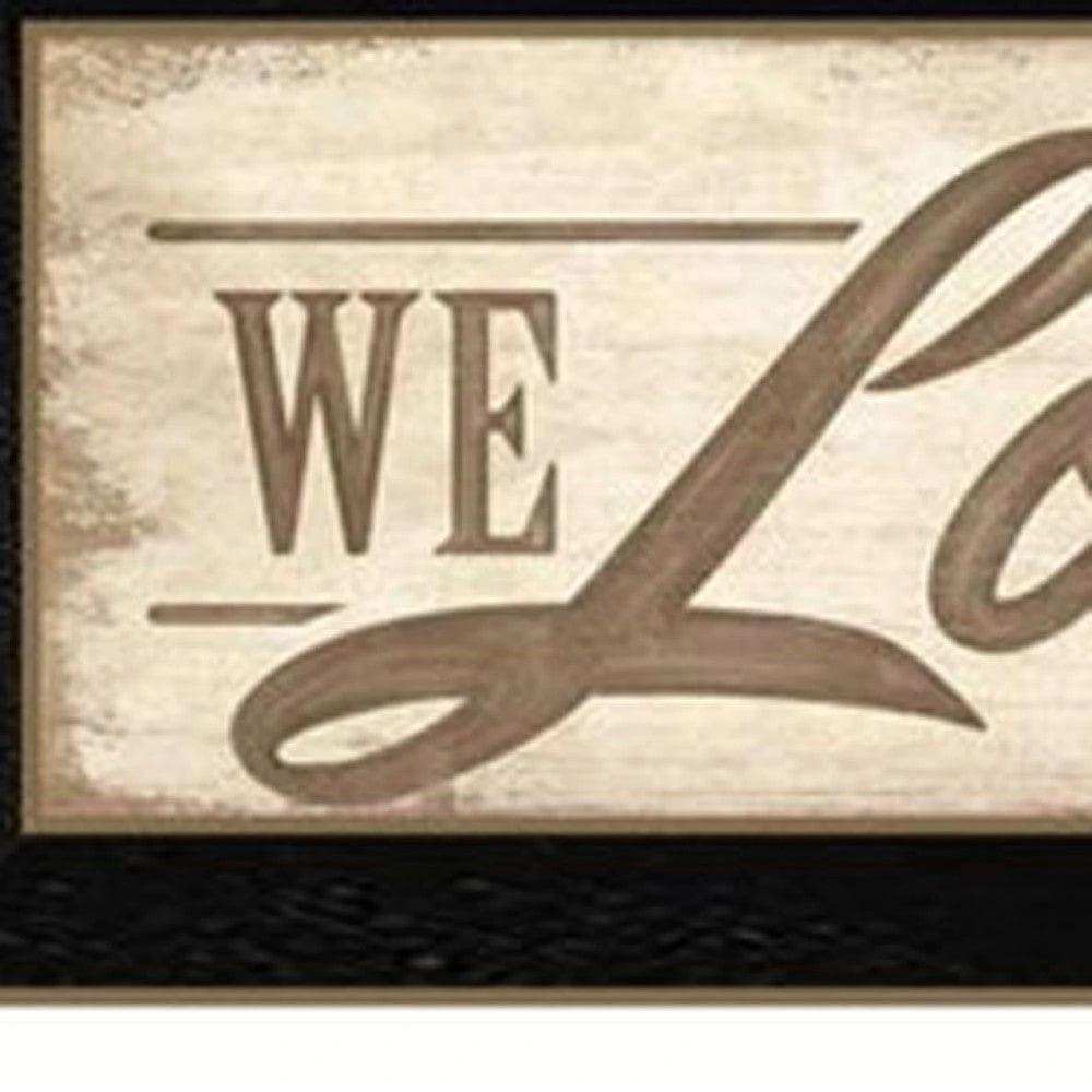 Set Of Two Love Family and Friends Black Framed Print Wall Art - Homeroots - Flyclothing LLC