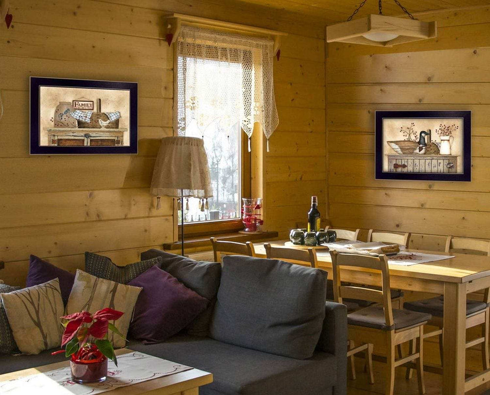 Set Of Two Rustic Still Life Black Framed Print Wall Art - Homeroots - Flyclothing LLC