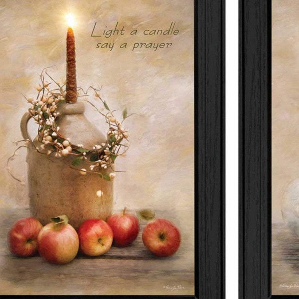 Set Of Two Love Farmhouse Black Framed Print Wall Art - Homeroots - Flyclothing LLC