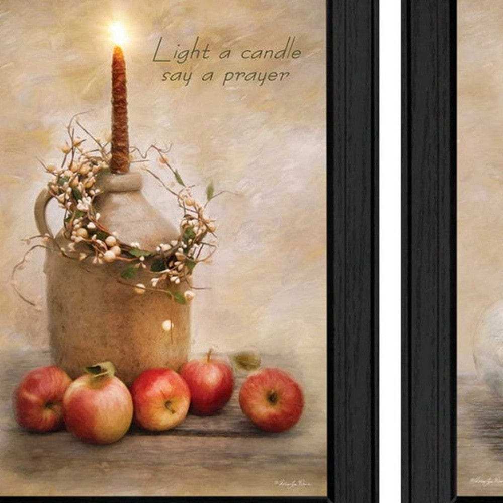 Set Of Two Love Farmhouse Black Framed Print Wall Art - Homeroots - Flyclothing LLC