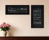 Set Of Two Love Story Black Framed Print Wall Art - Homeroots