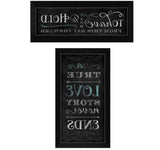 Set Of Two Love Story Black Framed Print Wall Art - Homeroots
