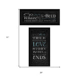 Set Of Two Love Story Black Framed Print Wall Art - Homeroots - Flyclothing LLC