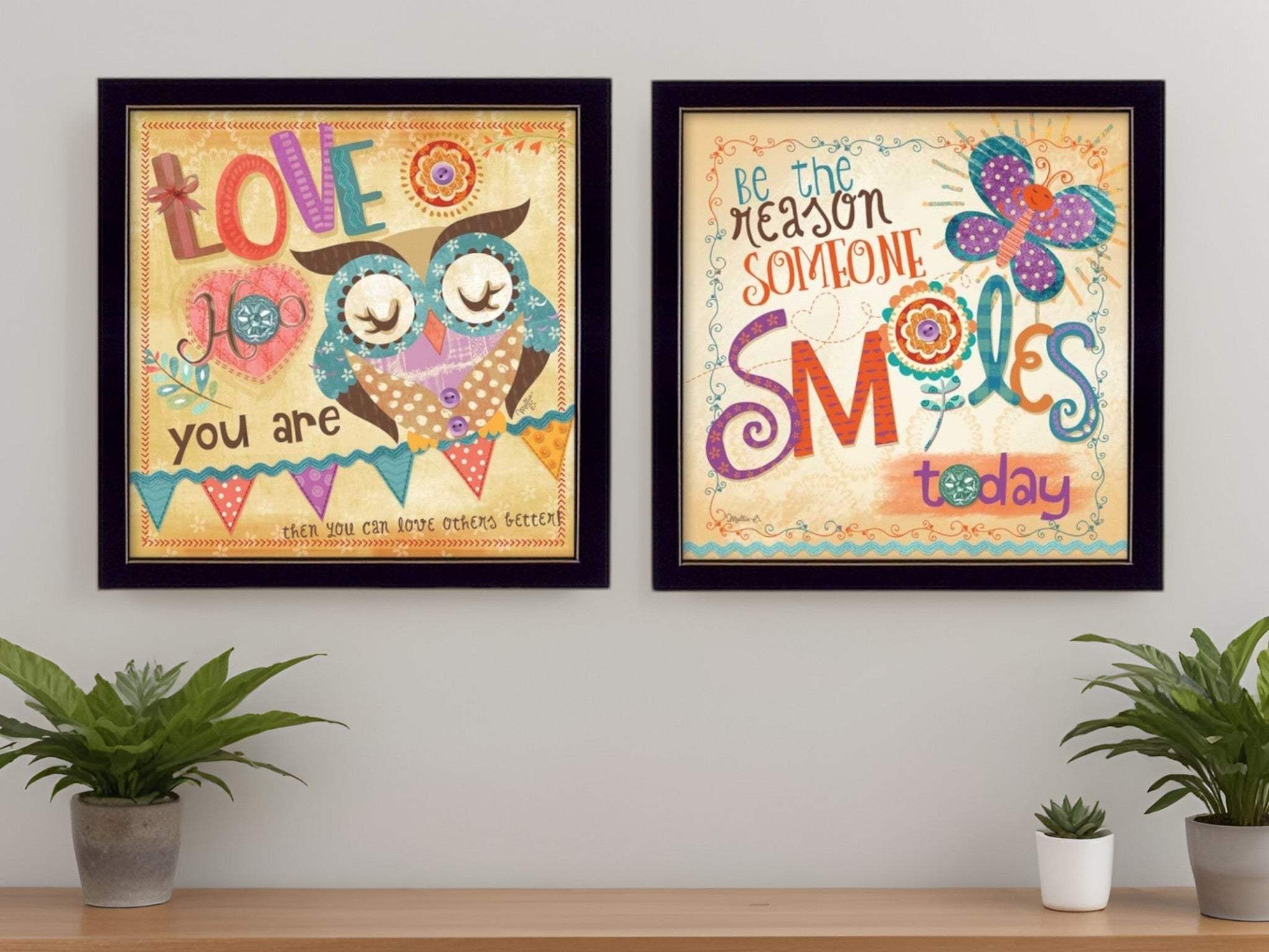 Set Of Two Be the Reason Black Framed Print Wall Art - Homeroots - Flyclothing LLC