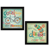 Set Of Two Good Things Black Framed Print Wall Art - Homeroots - Flyclothing LLC