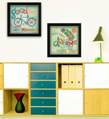 Set Of Two Good Things Black Framed Print Wall Art - Homeroots - Flyclothing LLC