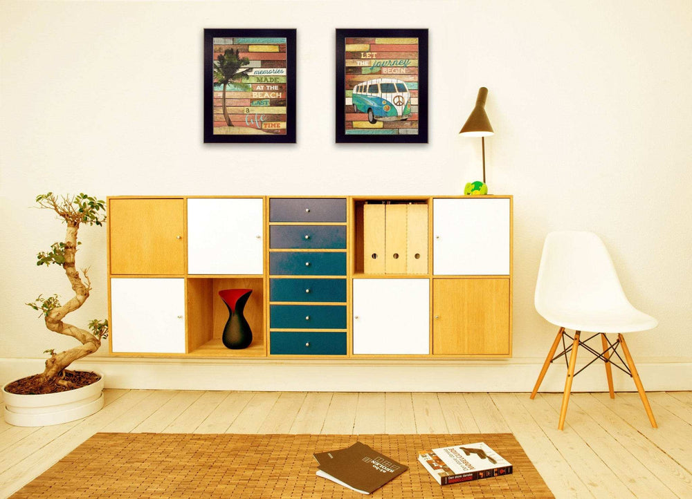 Set Of Two Journey Black Framed Print Wall Art - Homeroots - Flyclothing LLC