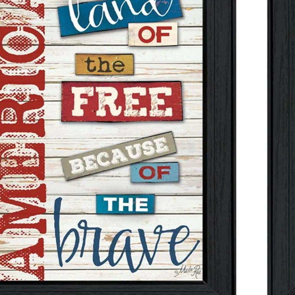 Set Of Two American 1 Black Framed Print Wall Art - Homeroots - Flyclothing LLC