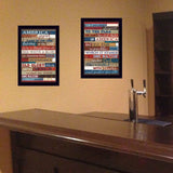 Set Of Two America Proud Faux Wood Plank Black Framed Print Wall Art - Homeroots - Flyclothing LLC