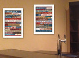 Set Of Two America Proud Faux Wood Plank Black Framed Print Wall Art - Homeroots - Flyclothing LLC