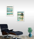 Set Of Two Live in the Present White Framed Print Wall Art - Homeroots - Flyclothing LLC