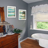 Set Of Two Live in the Present White Framed Print Wall Art - Homeroots - Flyclothing LLC