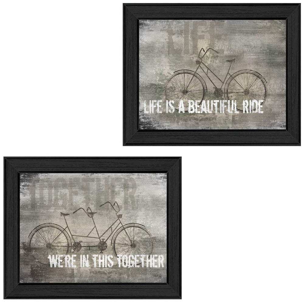 Set Of Two In this Together Black Framed Print Wall Art - Homeroots - Flyclothing LLC