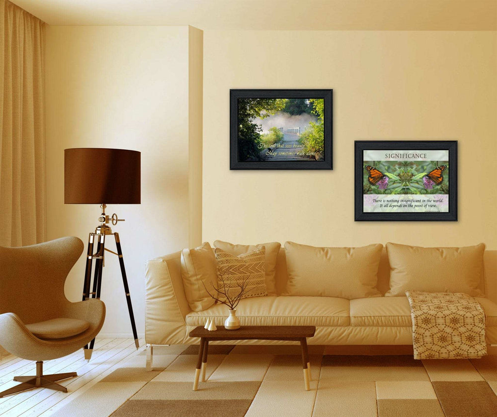 Set Of Two Beauty 1 Black Framed Print Wall Art - Homeroots - Flyclothing LLC