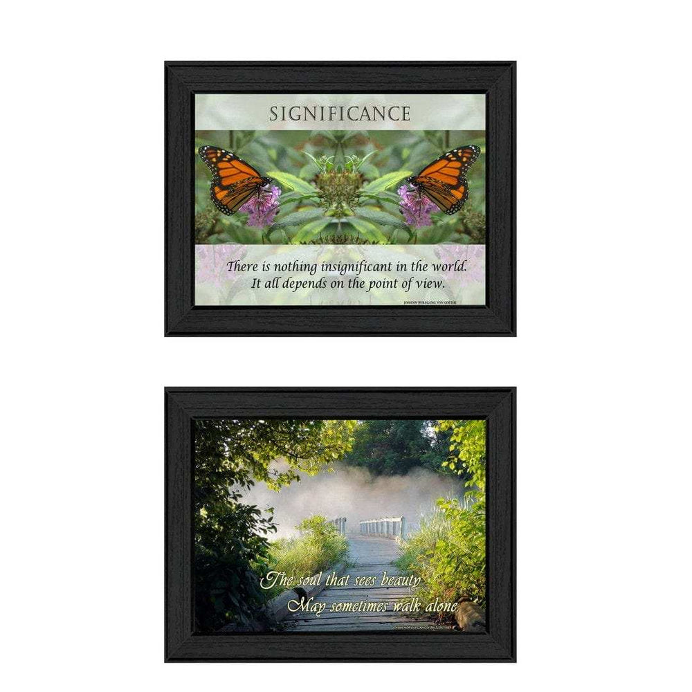 Set Of Two Beauty 1 Black Framed Print Wall Art - Homeroots - Flyclothing LLC