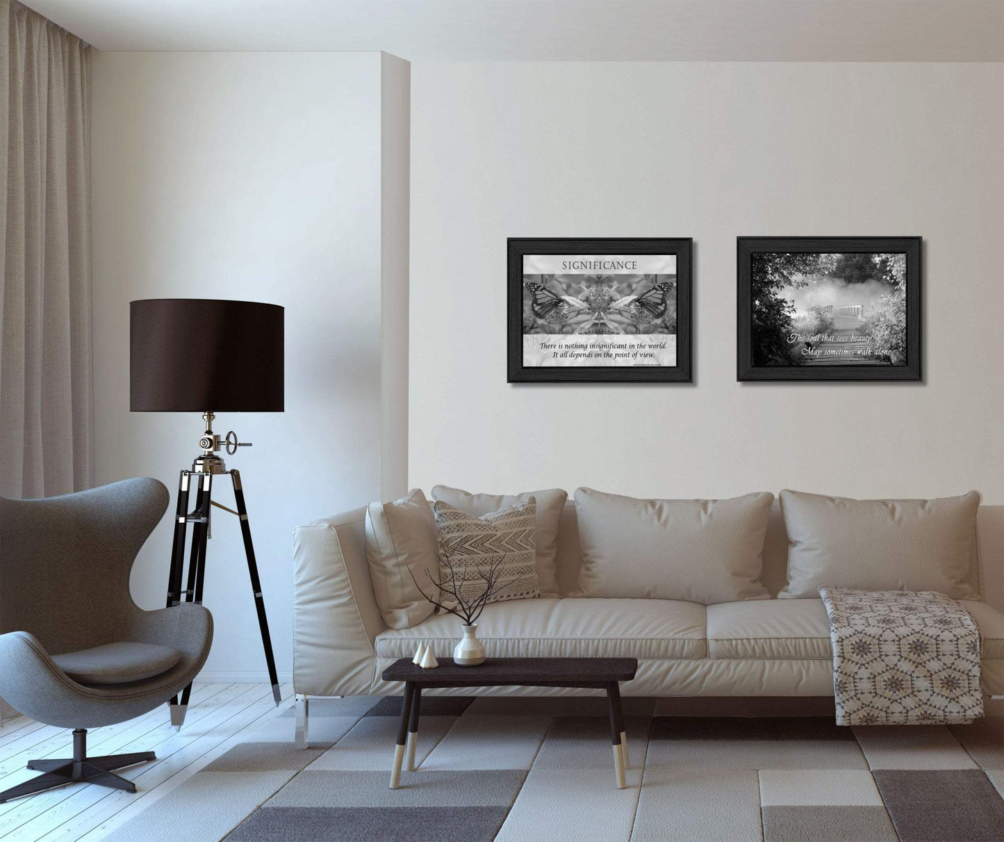 Set Of Two Beauty 2 Black Framed Print Wall Art - Homeroots - Flyclothing LLC