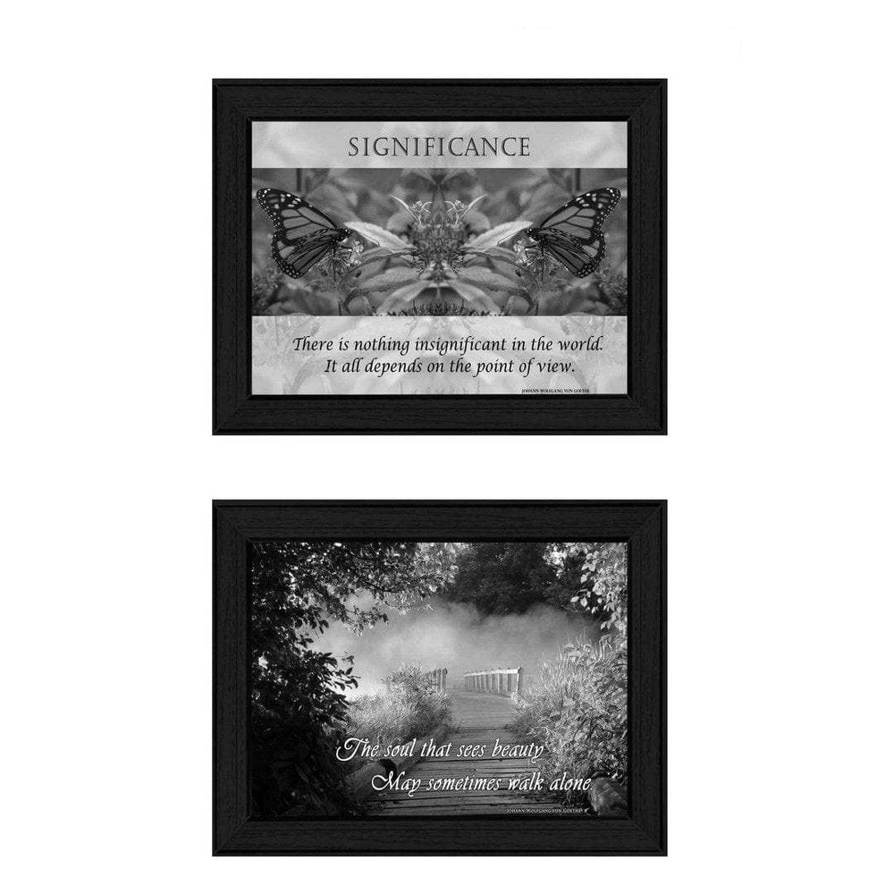 Set Of Two Beauty 2 Black Framed Print Wall Art - Homeroots - Flyclothing LLC