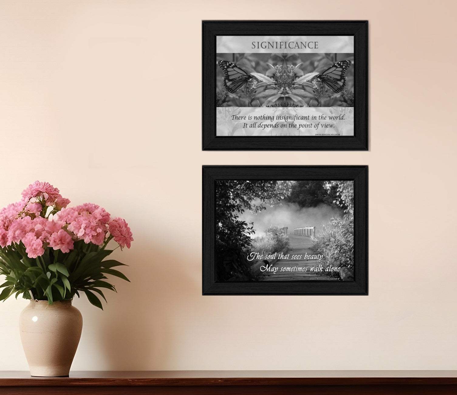 Set Of Two Beauty 2 Black Framed Print Wall Art - Homeroots - Flyclothing LLC