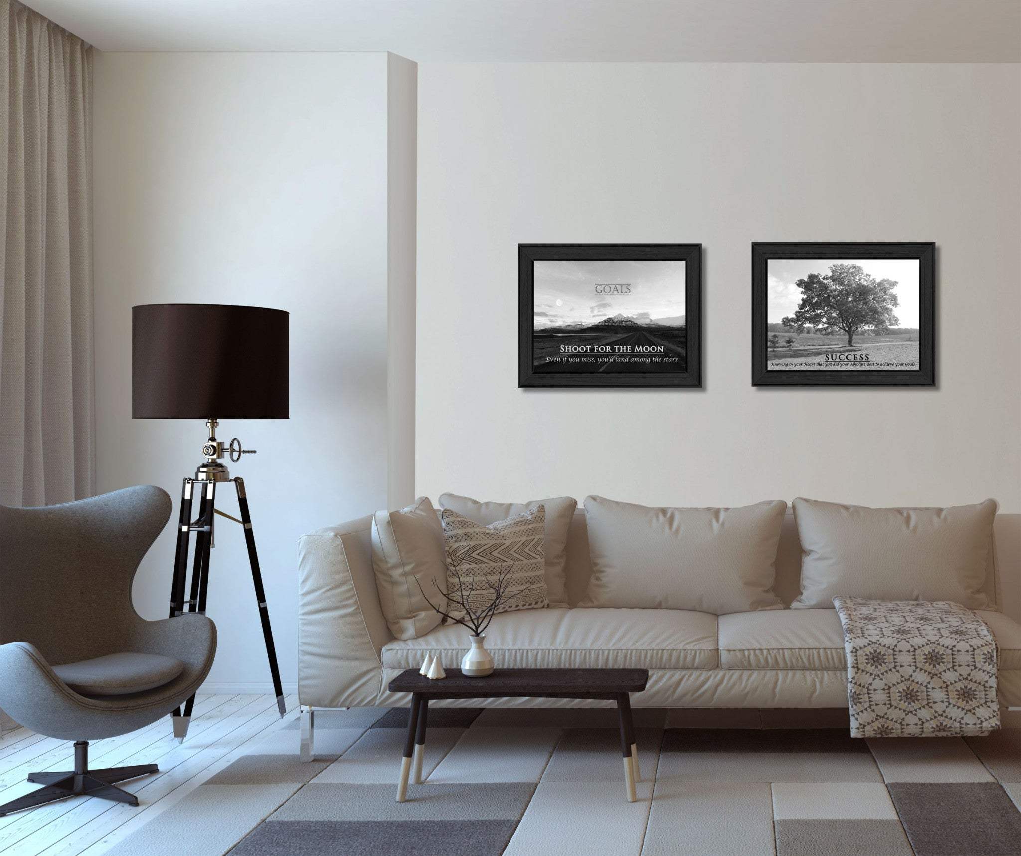 Set Of Two Success 2 Black Framed Print Wall Art - Homeroots - Flyclothing LLC